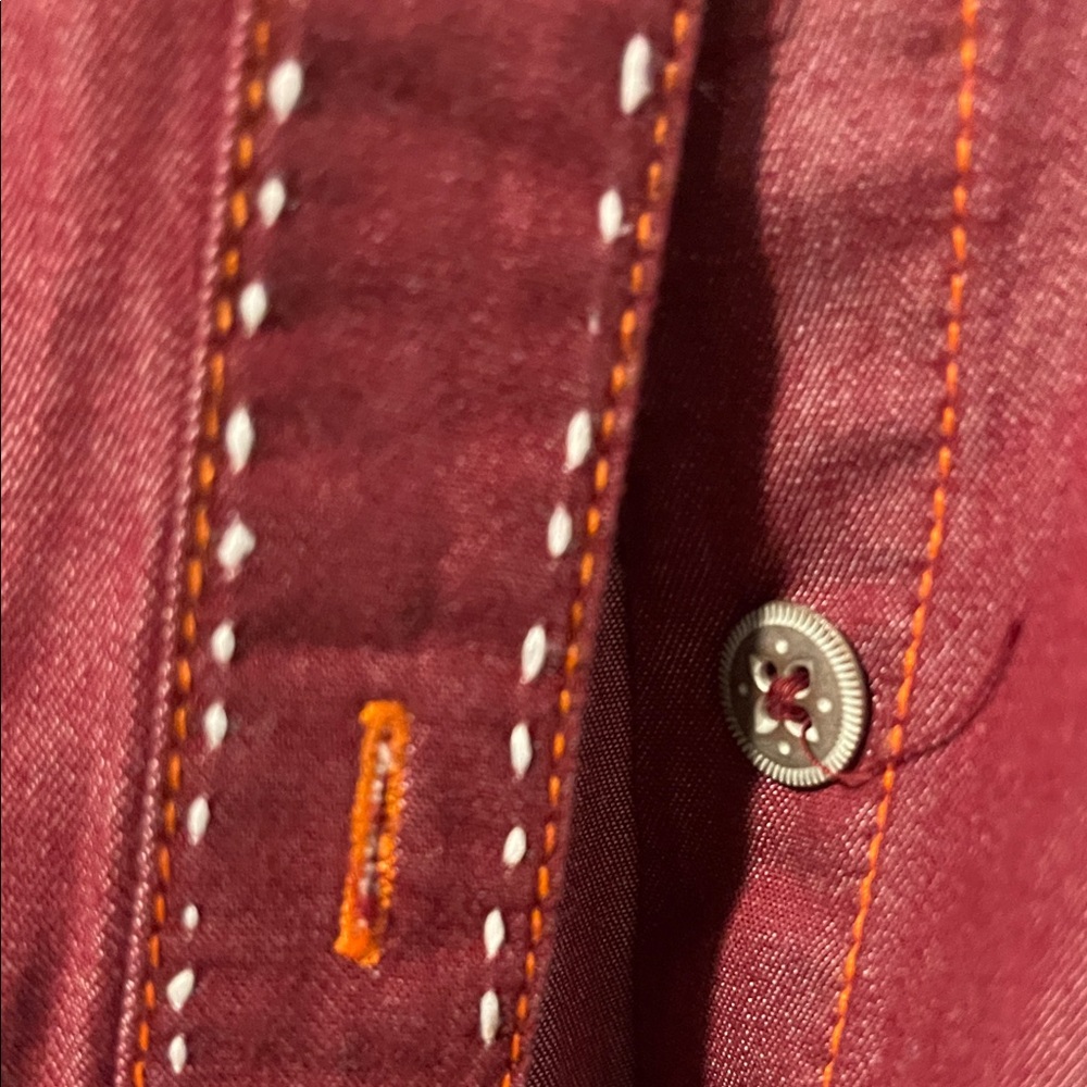 Red Button-Up Shirt - Picture 4 of 4